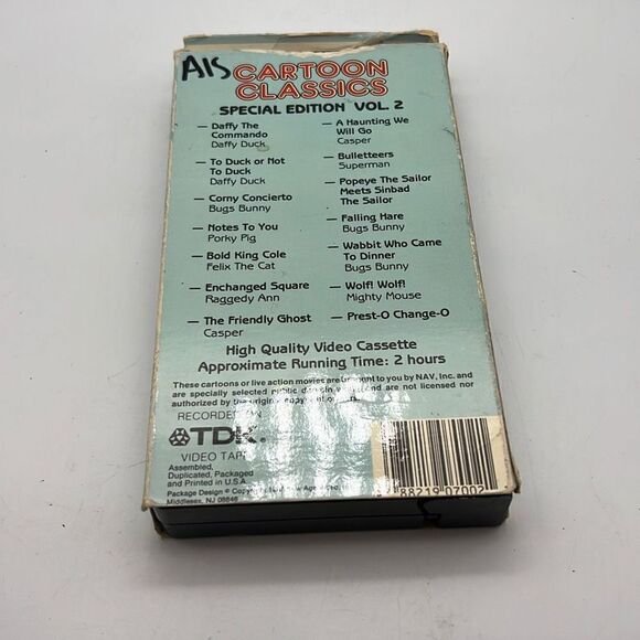 Cartoon Classics Spl. Edn. Vol. 2 VHS - Superman, Daffy Duck, Casper, Bugs Bunny - Picture 2 of 3